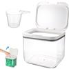 Aarcyye Contenitore per detersivo, 4,5 l, con coperchio, contenitore per detersivo con coperchio ermetico, contenitore per polvere, per casa, ufficio