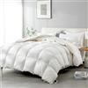 BPC Piumino D'oca Matrimoniale Miscela di Cotone Egiziano, 100% Piumino e Piume 4 Stagioni, Piumone 240x260 cm ultra Morbido, Piumini 260x240 Certificato Oeko-Tex e RDS, Peso del Riempimento: 1900g