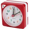 Greensen Sveglia da Viaggio al Quarzo Mini Orologio Ultra Piccolo da 2,17 Pollici con Luce Snooze Orologio Silenzioso Senza Ticchettio a Batteria (Rosso)
