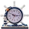 S.W.H SWHONG Orologio da Tavolo Moderno Mediterraneo Senza Ticchettio Piccoli Orologi da Parete per Faro Souvenir Marino