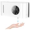 MerKioo Dispenser automatico di sapone liquido, ricaricabile tramite USB, con sensore IR, erogatore elettrico per sapone a 5 livelli, regolabile, impermeabile, per bagno e cucina (Bianco)
