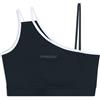 FREDDY Reggiseno Sportivo Donna Monospalla Dettagli a Contrasto e Logo Glitterato