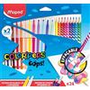 Maped - Kit pennarelli e matite colorate cancellabili Oops Color'Peps - 12 matite da colorare con punta in gomma + 12 pennarelli che si cancellano