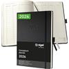 SIGEL C2618 Agenda settimanale Conceptum 2026-1 anno - A4+ - nero - 2 pagine - 1 settimana - copertina rigida - 80 g/m² - 192 p. - certificazione PEFC