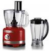 Ariete 1782 Gourmet Pro Moderna, Robot da cucina, Tritatutto 3L, Frullatore 2L, 2 velocità + Pulse, Set di lame + Disco in acciaio inox, Accessorio spremiagrumi, Rosso