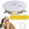 AMFUN Trappole per Pulci, 1 Pezzi Trappola per Pulci con 7 Dischi Adesivi, Lampada Elettrica Antipulci a 4 Modalità, Lampada Antipulci Non Tossica con Luce LED Calda e UV per Casa Tappeti