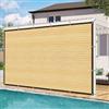 QOFLY Rete parasole da giardino, 3 x 4 m, con occhielli ombreggiati per tettuccio da terrazzo, protezione solare per recinzioni libere, panno per ombre esterno