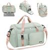 Cozary Borsa Palestra Uomo Donna - 42L Grande Borsone Sportivo - Tessuto Oxford Impermeabile - Borsa Fitness 3 in 1 - Design Multiscomparto - Per Viaggi Palestra Affari - Verde