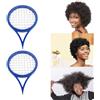 Generic Spugna per Capelli Afro Pettine per Riccioli, 2 Pcs Racchetta per Capelli Twottos Pettini per Pentola Portatili per Capelli, Torreria Pettina (Blu)