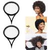 Generic Spugna per Capelli Afro Pettine per Riccioli, 2 Pcs Racchetta per Capelli Twottos Pettini per Pentola Portatili per Capelli, Torreria Pettina (Nero)