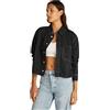 Calvin Klein Donna Camicia in Jeans Cropped Dad Denim Shirt con Taschino sul Petto, Nero (Denim Black), L