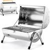 Deuba Barbecue Portatile a Carbonella Grill da Tavolo Acciaio Inox Doppia Griglia Campeggio Picnic