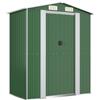 vidaXL Capanno da Giardino Verde 192x108x223 cm in Acciaio Zincato