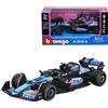 Burago Bburago Formula 1 Alpine A524 versione giapponese (2024): modellino auto in scala 1:43, modello speciale, driver #10 Pierre Gasly, Window Box, 12,5 cm, blu rosa (18-38219G1)