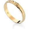 Donipreziosi Fedina Personalizzabile in Oro Giallo 18 CARATI con Incisione Nome e Data - Anello Fidanzamento Lui e Lei - Regalo San Valentino, Anniversario - Fedina Personalizzata Uomo Donna - Singola Motivo 1