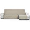 Eysa copridivano antimacchia mini per chaise longue lato destro colore lino design Genna