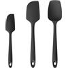 U-Taste Spatole Silicone Set di 3: 250℃ Resistente al Calore, Gomma Flessibile senza BPA Cucchiaio Leccapentola, Raschietto per Pentole Antiaderenti per Cucina Cottura Miscelazione (Nero)