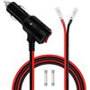 HuaLiSiJi Spina Accendisigari 12V Maschio con Interruttore Spina Accendisigari con Cavo 14AWG 20A, per Moto, Auto, Barche, Caricatore Solare (2m)
