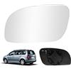 JinsenTGG Vetro a Specchio Sostituzione per VW Touran 2003-2009, Specchio Esterno Regolabile Adatto, Lente di Retromarcia (Sinistra)