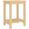 vidaXL Comodino Naturale 35x30x47 cm in Legno Massello di Pino, Comodino in Legno, tavolino da Notte, tavolinetto, comodini in Legno