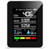 LiebeWH Rivelatore di CO2 Monitor di Qualità Dell'aria Interna 5 in 1 Anidride Carbonica HCHO TVOC Misuratore di Temperatura e Umidità