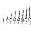 Vikye Kit punte trapano svasatore, 45# Set punte trapano acciaio 45# legno metallo alluminio punta svasatore punta trapano fresa punte fresa/foro di foratura 3mm-10mm con chiave esagonale