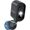 CZEview Telecamera di Sicurezza IP65, 2k, WiFi/Ethernet, Visione Notturna 10m, Audio Bidirezionale, Rilevamento Movimento (nero)
