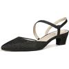 LifeStride Donna Minimalist Pump, Nero Brillante., 35.5 EU