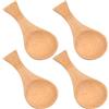 Rapidbok Cucchiaini per Sale con Manico Corto, Cucchiaio bambù, mini cucchiaini da sale in bambù massiccio, corto cucchiaio di caramelle cucchiaio da tè cucchiaio, per miele, caffè, tè, gelato