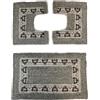 HOME ZEN HOUSEHOLD LINEN SET TAPPETI 3 PEZZI BAGNO GRECA 100% COTONE PARURE 2 PEZZI GIROWATER 40X30 CM 1 PEZZO SCENDIDOCCIA 45X75 CM