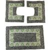 HOME ZEN HOUSEHOLD LINEN SET TAPPETI 3 PEZZI BAGNO GRECA 100% COTONE PARURE 2 PEZZI GIROWATER 40X30 CM 1 PEZZO SCENDIDOCCIA 45X75 CM (VERDE)