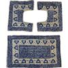 HOME ZEN HOUSEHOLD LINEN SET TAPPETI 3 PEZZI BAGNO GRECA 100% COTONE PARURE 2 PEZZI GIROWATER 40X30 CM 1 PEZZO SCENDIDOCCIA 45X75 CM BLU