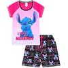 Disney Pigiama corto da donna Lilo e Stitch I Hate Mornings in cotone da donna, rosa, 22-24