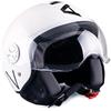 Italfodere - Casco Moto Jet -Bianco Lucido - Omologato ECE per Uomo e Donna - Confortevole e Leggero - Visiera Antigraffio - Protezione Scooter/Moto - Design Elegante - Made in Italy - TG XL