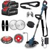 YUIOIBUC Decespugliatore a batteria a 2 batterie, tagliaerba a batteria e spazzola per erbacce, 4 in 1, testa girevole a 90°, per giardino (blau)