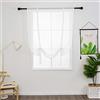 SIMPVALE 1 pezzo tenda a rullo in tulle traslucido, tenda verticale, tasca per gambo per camera da letto, cucina, soggiorno, bianco, larghezza 80 x altezza 140 cm