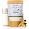 TerraRita. Kit per realizzare candele di sabbia. Kit cera perlata. Origine vegetale. Senza paraffina. Candele bianche. non necessita di fusione o tossici (500 grammi)