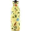 24BOTTLES Kids - Borraccia Bambini con Cannuccia Scuola Elementare e Asilo 500ml, Borraccia Bambina Bambino 100% Ermetica in Acciaio Inox BPA Free Ultraleggera [Non Termica], Jungle Friends 500ml