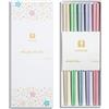 SUPJOYES Set di 5 paia di bacchette in fibra di vetro, multicolori, riutilizzabili, stile giapponese, antiscivolo e lavabili in lavastoviglie, 24,9 cm