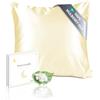 townssilk Federa seta cuscino,100% naturale seta di gelso 19momme,doppia faccia,benefica per capelli e pelle,ipoallergenica,cerniera nascosta,1 pz,40x40cm,LightYellow