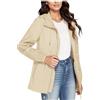 Generic Felpa con Cappuccio da Donna Cappotto Antipioggia Leggero Tasche Solide Giacca con Cerniera Giacca Antivento Antivento da Allenamento all'aperto Piumini Impermeabili Giacca Corta Invernale