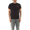 SUN68 T-Shirt Piquet Small Stripe Fluo S/S - 95% Cotone 5% Elastan Navy Blue S