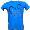 Generico T-Shirt Calcio Napoli Coro Cuore Un Giorno all'improvviso Mi innamorai di Te, Maglia Azzurra, Taglie da Bambino Ragazzo (IT, età, 9 Anni, 11 Anni, Regular, Azzurro)