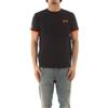 SUN68 T-Shirt Manica Corta T35125 Piquet con Logo Fluo Tg. XXL col. 07 Navy Blue