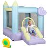 AIYAPLAY Castello Gonfiabile per Bambini con Scivolo e Soffiatore, Castello di Gioco Gonfiabile da Interno ed Esterno Giardino con Area di Salto e Kit di Riparazione, Età 3-8 Anni, 250x165x200 cm