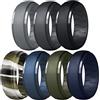 Dookeh - Fede nuziale in silicone da uomo, anello in silicone da uomo, 10, Silicone, Grigio, Nero, Blu, Verde, Blu navy