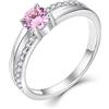 YL Anello da donna, fidanzamento, anello in argento, fede nuziale, da donna, anello 925 da donna, Argento, Zirconia cubica