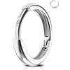 Jewseen 14 K Solid Gold cerniera Clicker cartilagine orecchini segmentato anello labbro naso piercing helix orecchino setto piercing per donna uomo, oro bianco