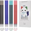 LVZONGXIN 12 Pezzi Ricariche Cancellabili Compatibili con Legami (3 Verde, 3 Rosso, 3 Blu, 3 Nero) punta della penna 0,7 mm, facili da cancellare, per la scuola e la vita di tutti i giorni, altezza 13 cm