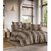 Nuit Des Rêves Set copripiumino singolo XL (155 x 200 cm), marrone e beige, 50% cotone/50% poliestere, lavabile in lavatrice, 127 fili, chiusura a bottone e busta, biancheria da letto accogliente ed